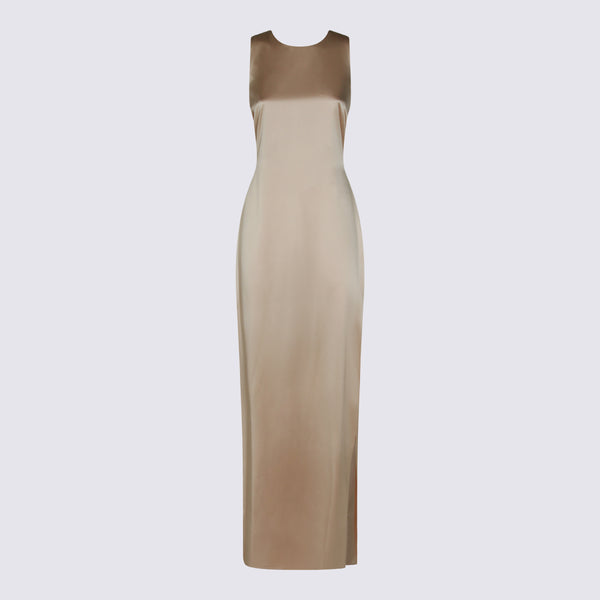 Max Mara 100% Silk dress in beige