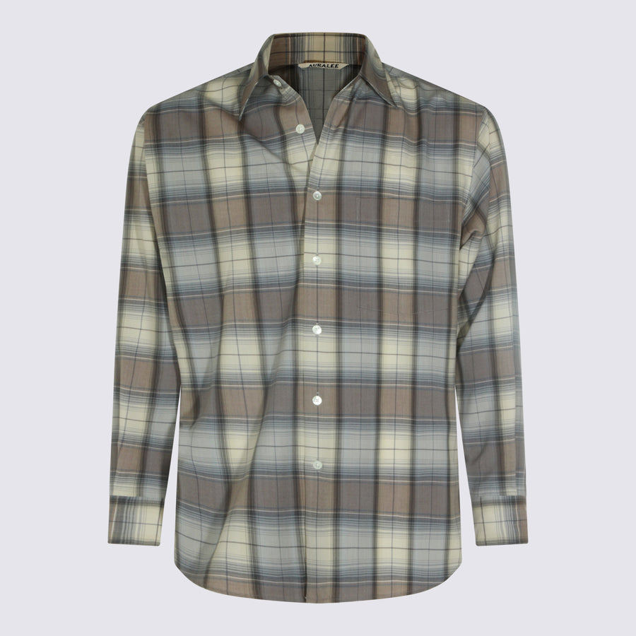 Auralee 100% Wool shirt in blue