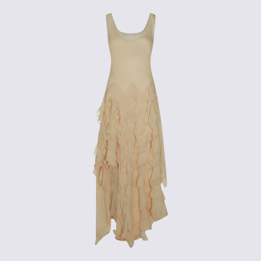 Blumarine Viscose dress in beige