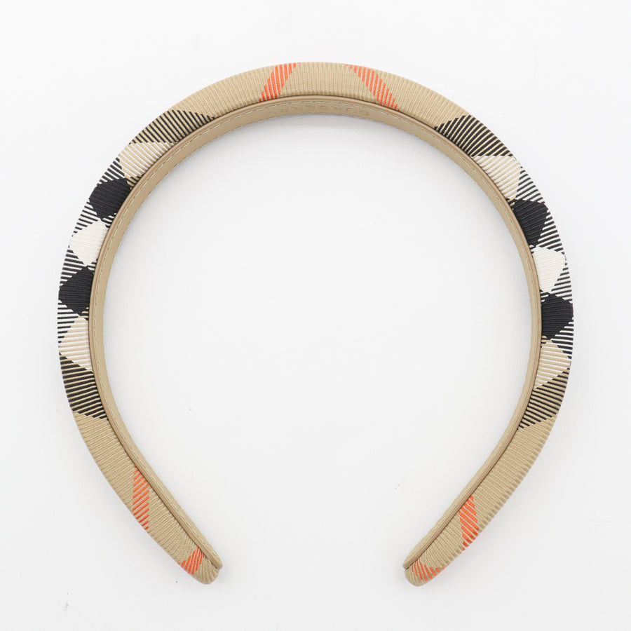 Burberry 100% recycled polyamide headband in beige