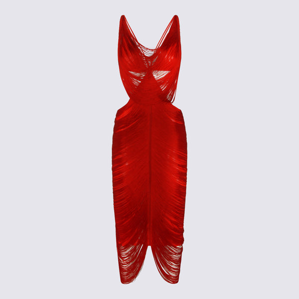 Nissa Mesh dress in red