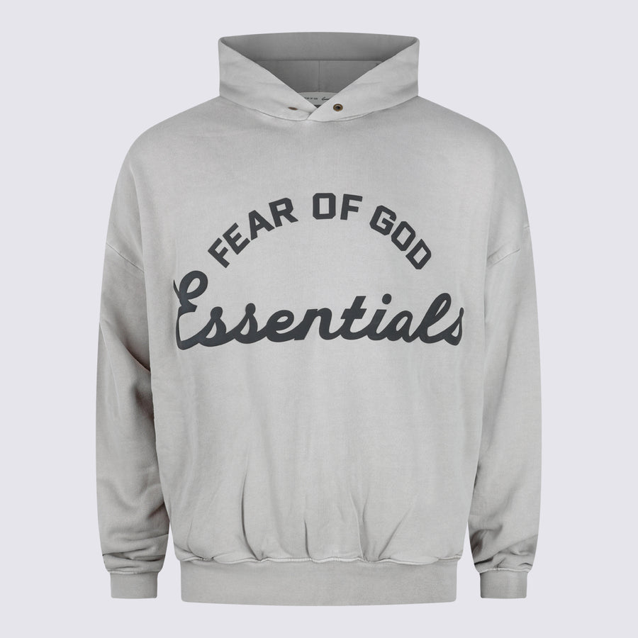 Fear Of God Essentials Cotton blend hoodie in gray