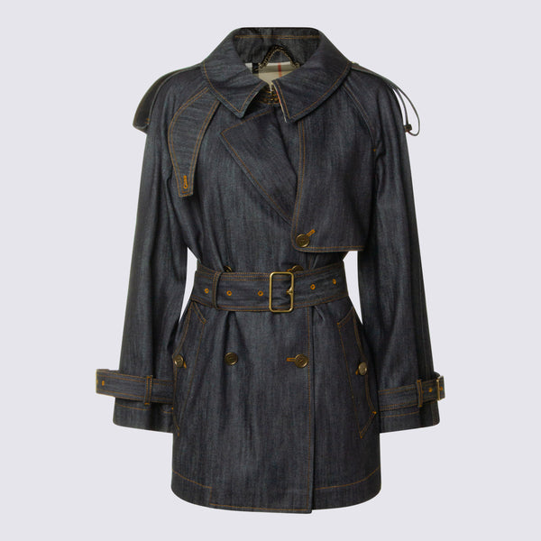 Burberry Denim trench coat in blue