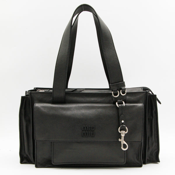 Miu Miu 100% Leather shoulder bag in black