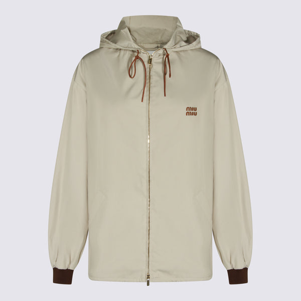Miu Miu 75% cotton jacket in beige