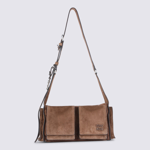 Miu Miu 100% leather (suede) shoulder bag in brown