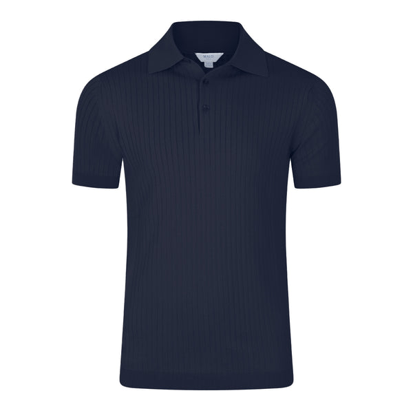 Malo 100% Cotton polo in navy