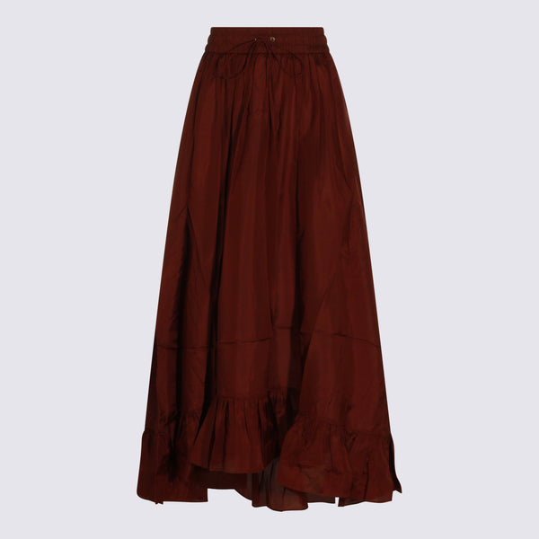 Zimmermann 100% Silk skirt in burgundy
