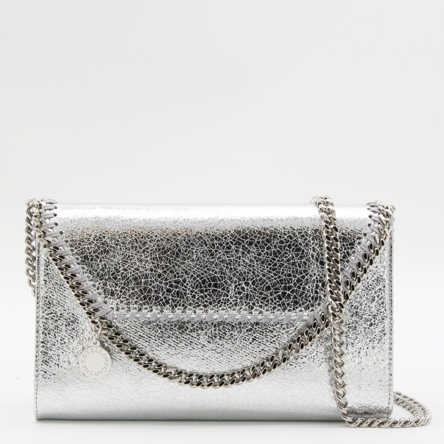 Stella McCartney 100% Polyester clutch in silver