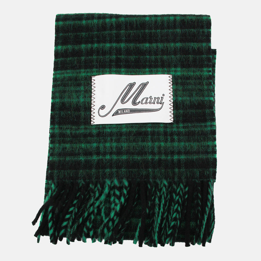 Marni 89% Virgin Wool scarf in green