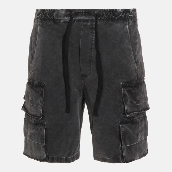Maunakea 100% Cotton cargo shorts in black