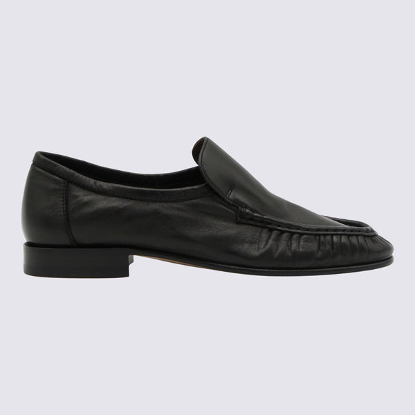 The Row Leather loafer in black