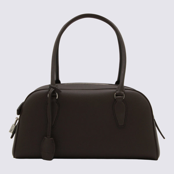 The Row Leather shoulder bag in brown