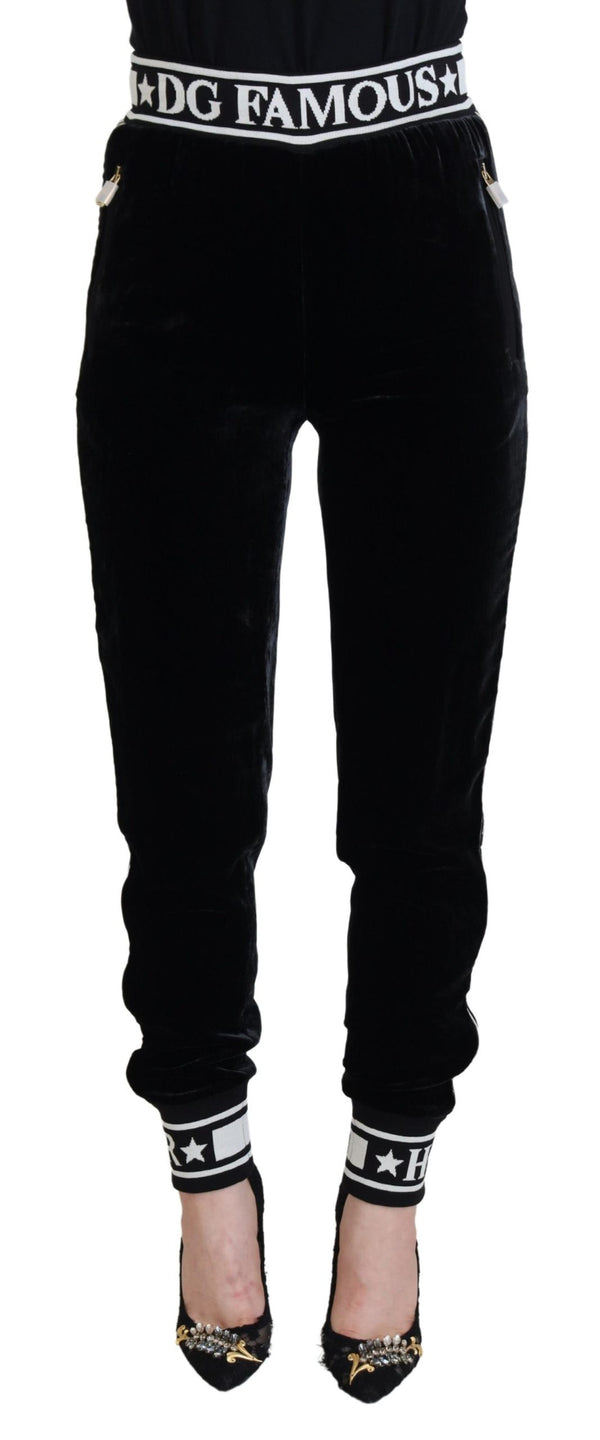 Dolce & Gabbana 82% Viscose trousers in black