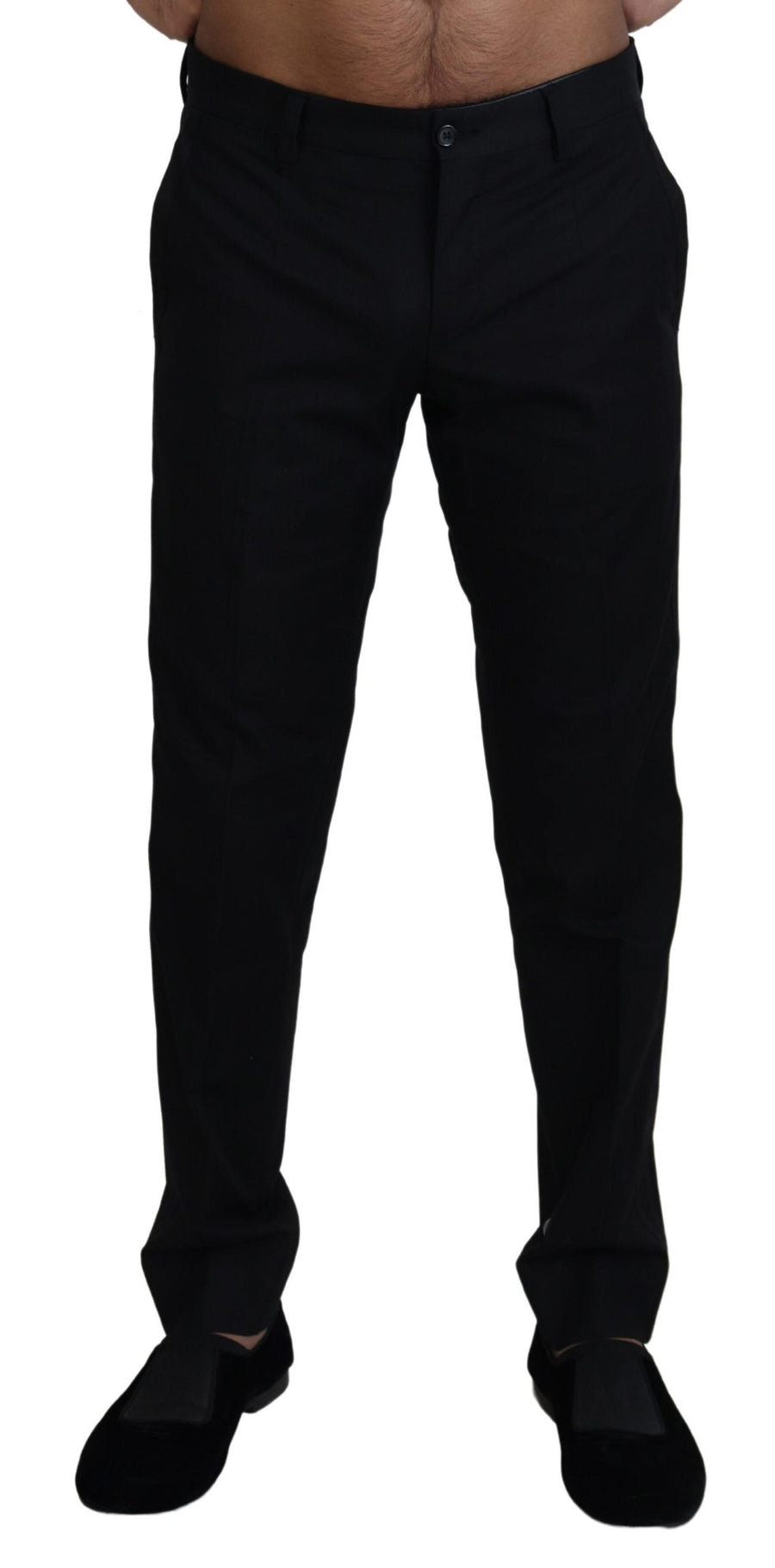 Dolce & Gabbana 100% Cotton trousers in black