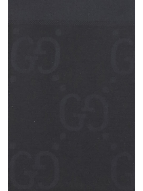 Wool And Silk Scarf Black