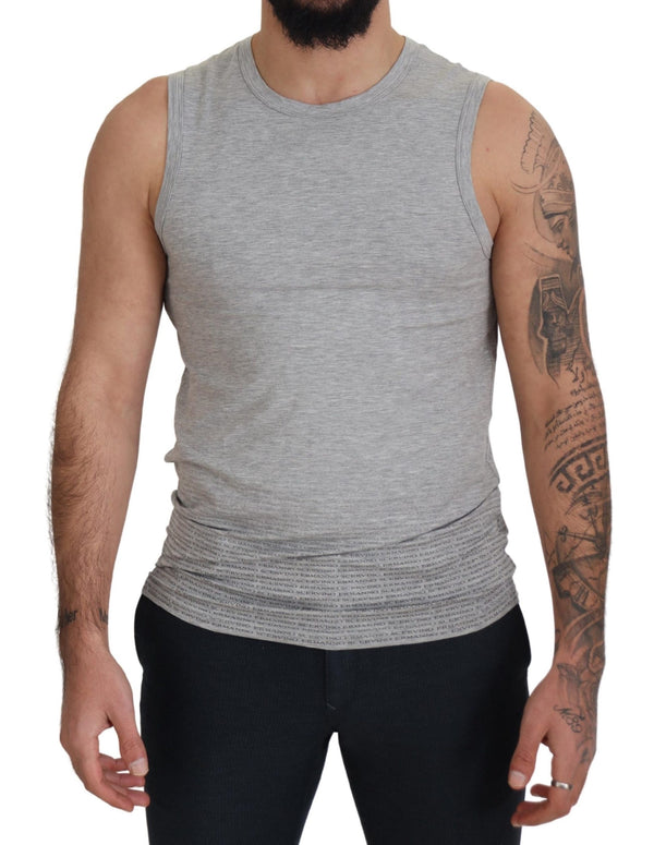 Ermanno Scervino Cotton tank top in gray