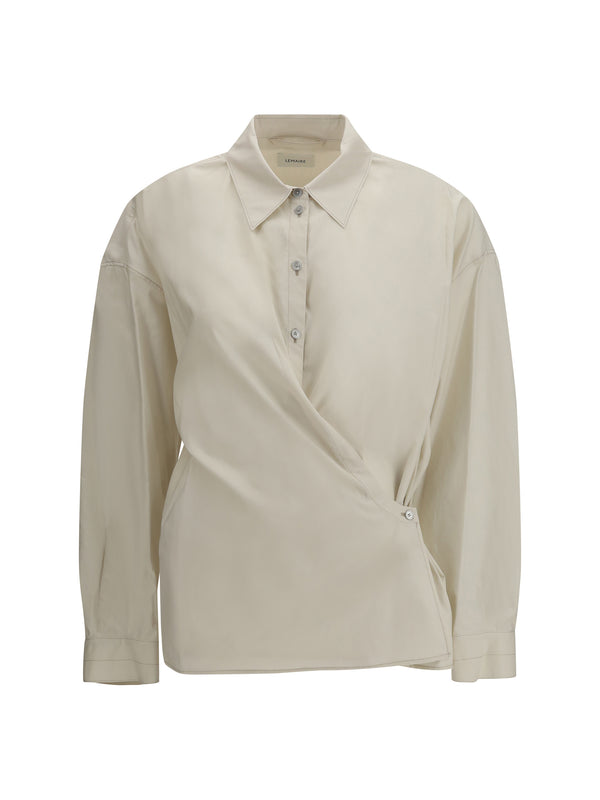 Lemaire 80% Cotton shirt in white