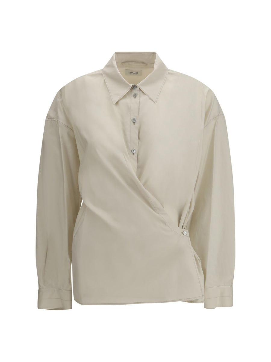 Lemaire 80% Cotton shirt in white