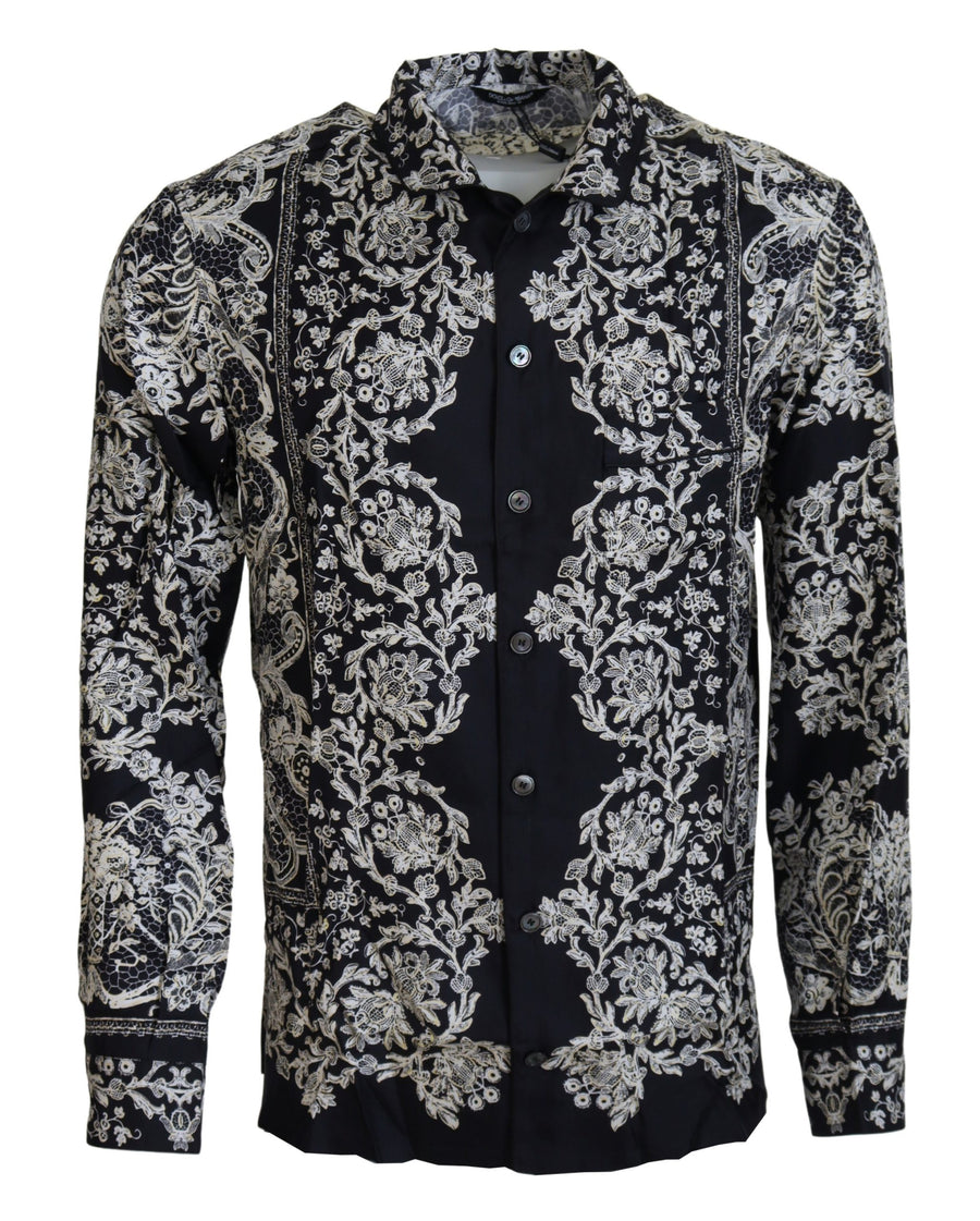 Dolce & Gabbana 100% Silk shirt in black