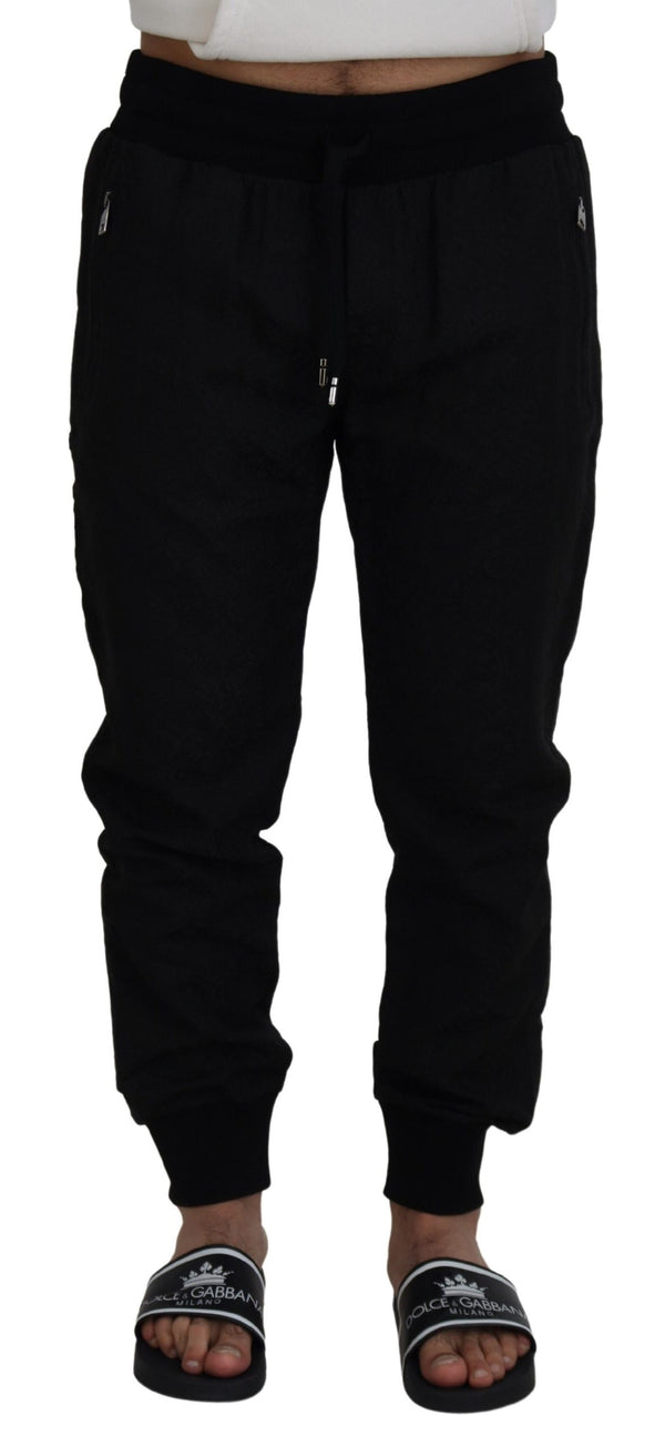 Dolce & Gabbana 40% Polyester 39% Acrylic 21% Nylon joggers in black
