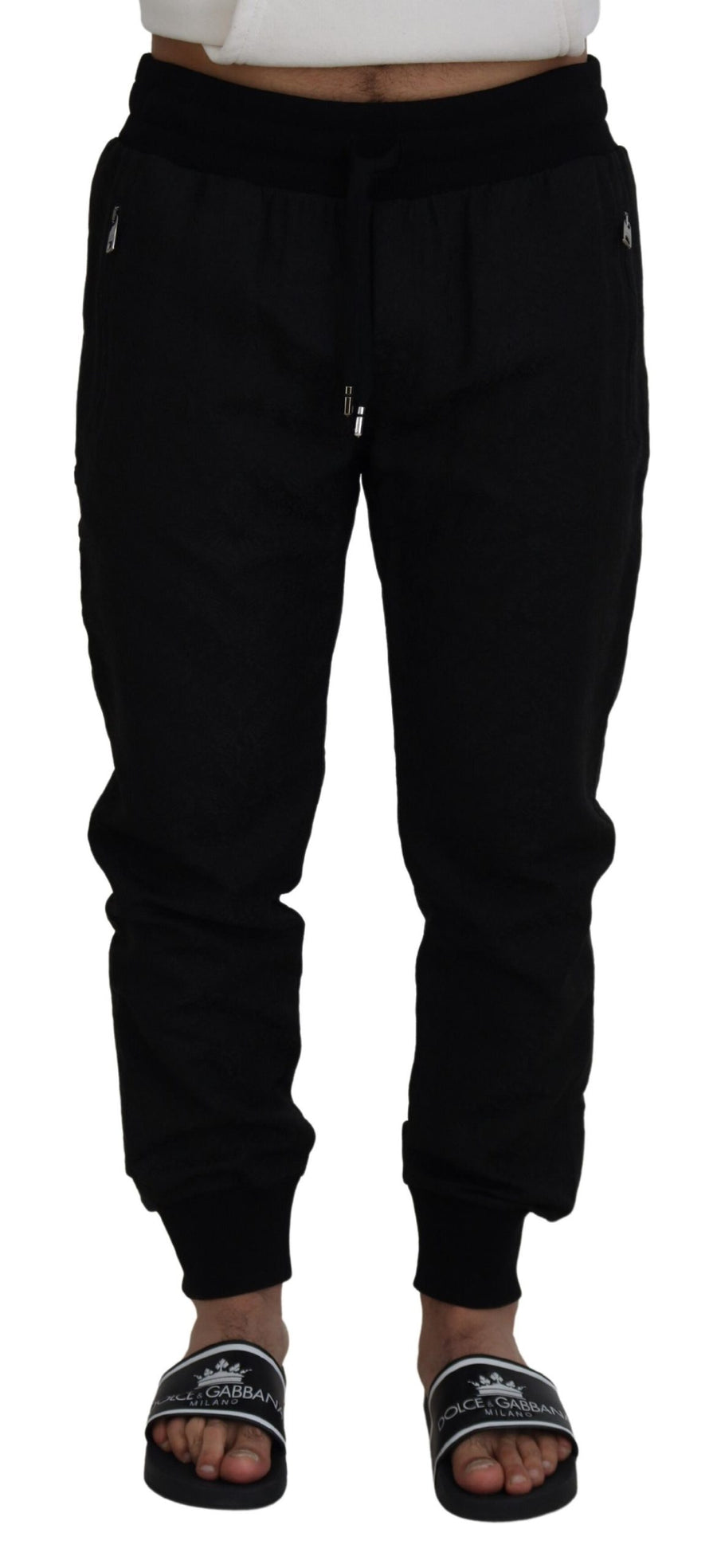 Dolce & Gabbana 40% Polyester 39% Acrylic 21% Nylon joggers in black