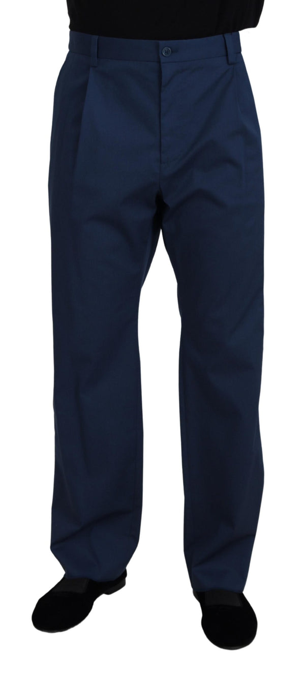 Dolce & Gabbana 97% Cotton trousers in blue