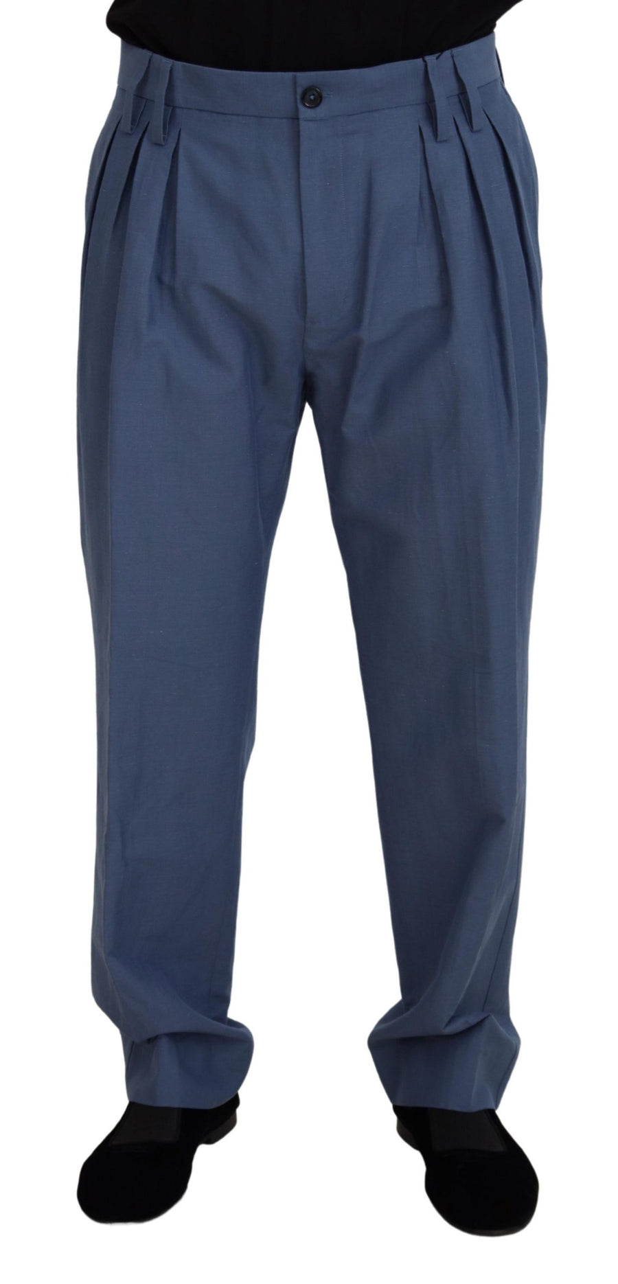 Dolce & Gabbana 68% Linen 32% Cotton trousers in blue