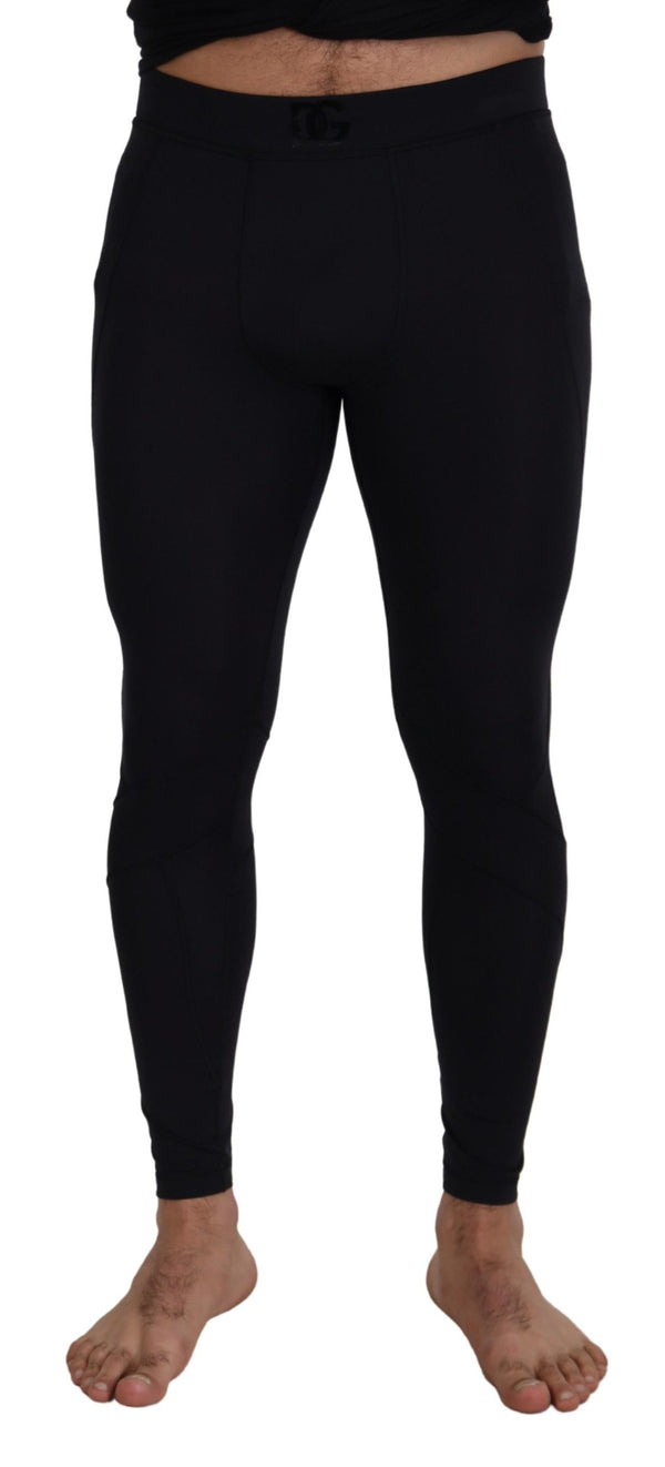 Dolce & Gabbana 85% Nylon leggings in black