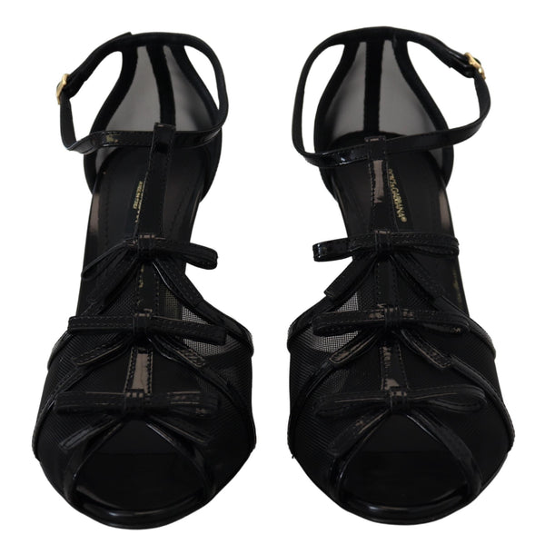Dolce & Gabbana 71% Calf stiletto heel sandal in black