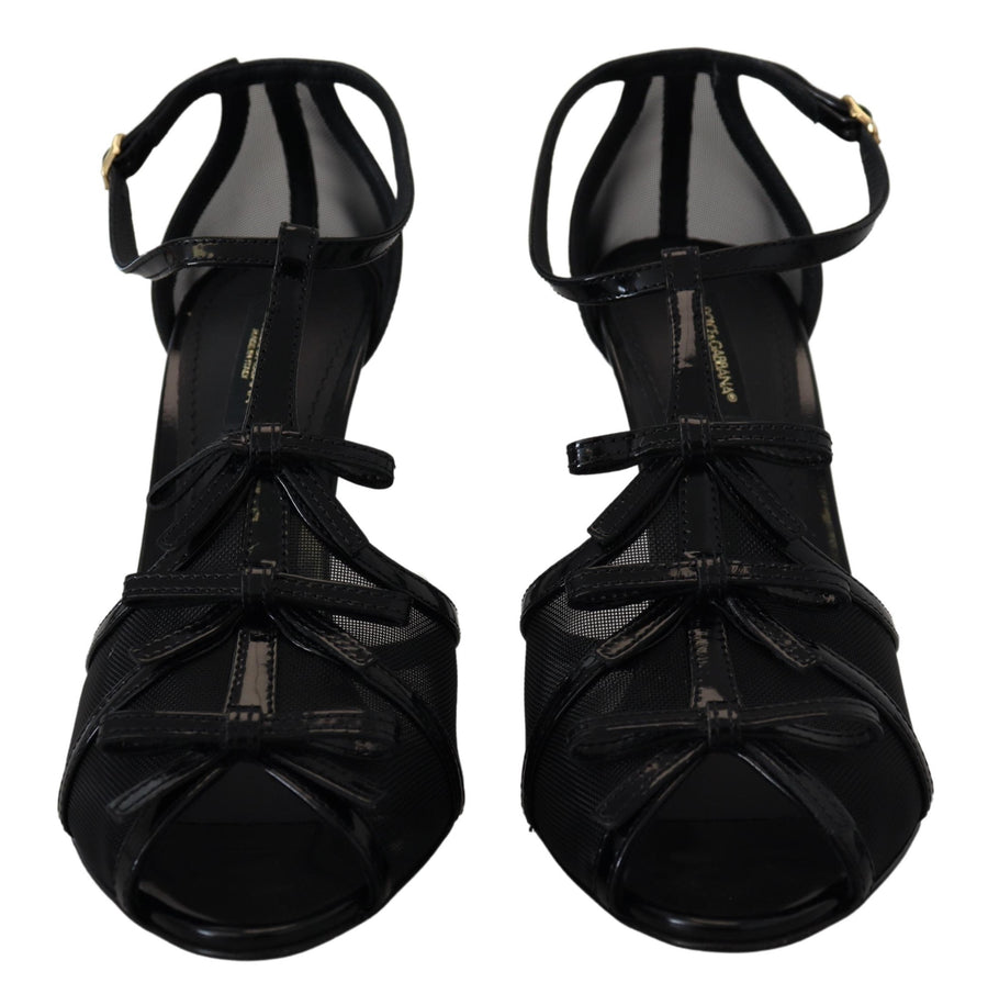 Dolce & Gabbana 71% Calf stiletto heel sandal in black