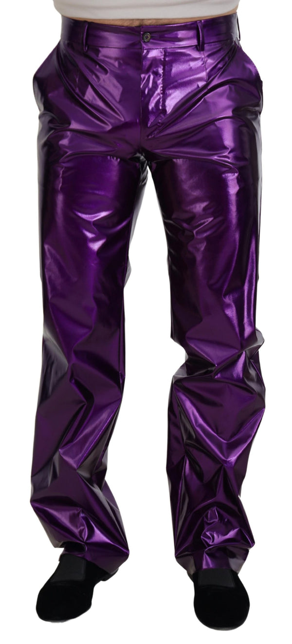 Dolce & Gabbana 86% Nylon 14% Elastane trousers in purple