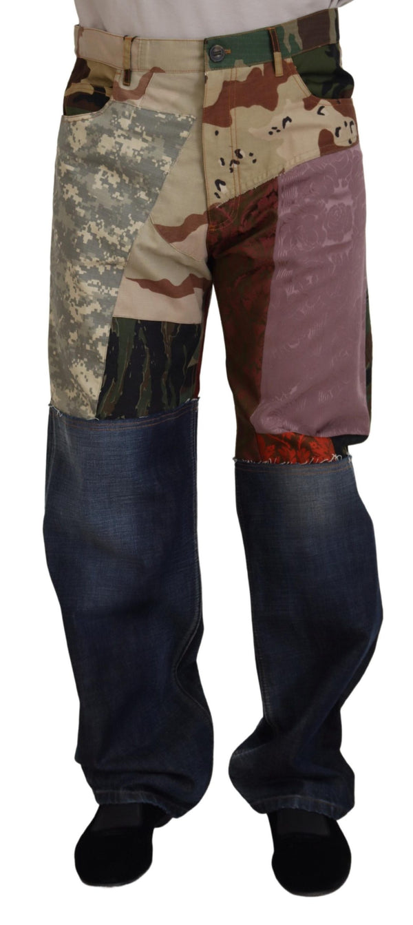 Dolce & Gabbana 65% Silk 20% Polyester 12% Viscose 3% Metallized jeans in multicolor