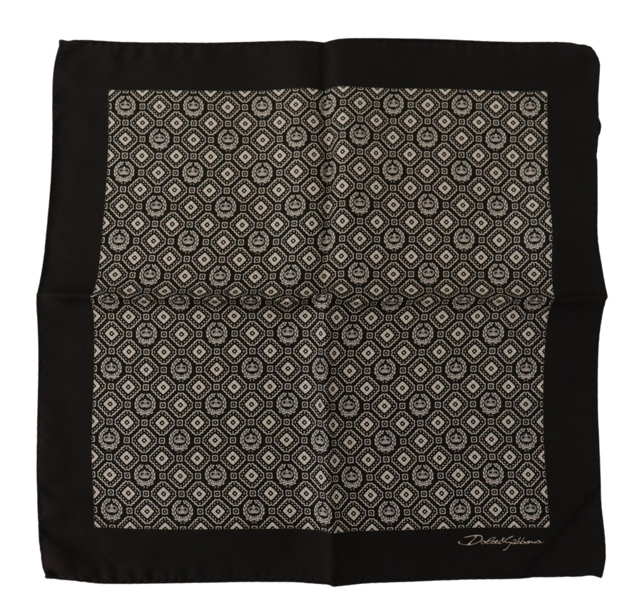 Dolce & Gabbana 100% Silk handkerchief in black
