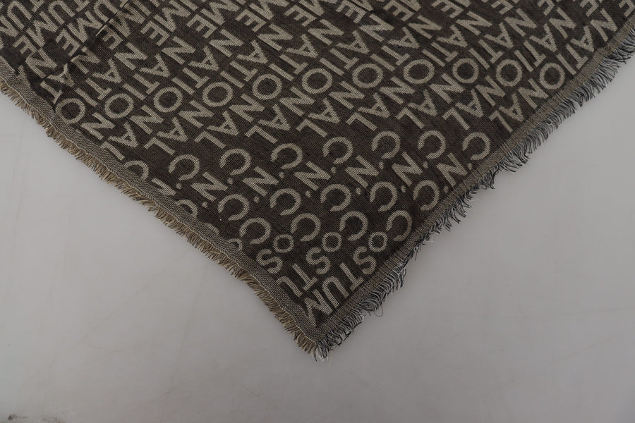 Costume National 97% Viscose scarf in gray