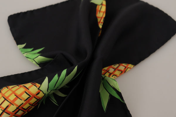 Dolce & Gabbana 100% Silk scarf in black