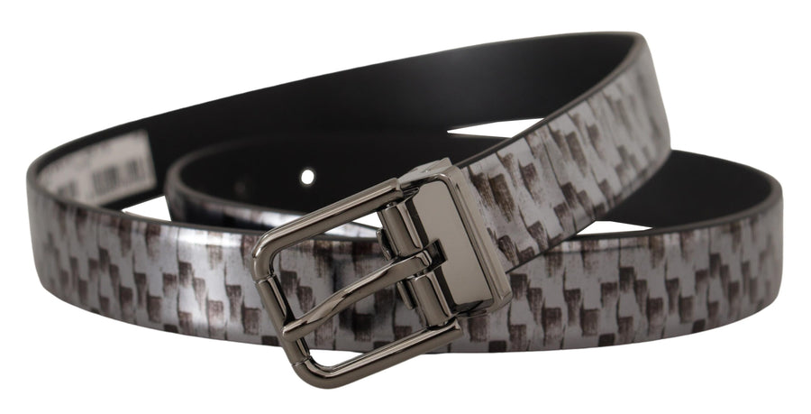 Dolce & Gabbana Leather belt in gray