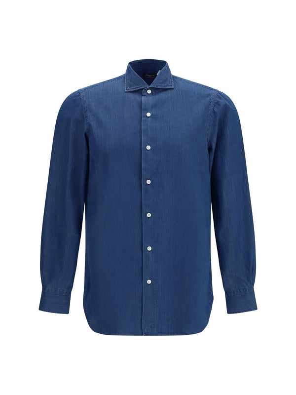 Shirt Napoli Indigo Blue Cotton