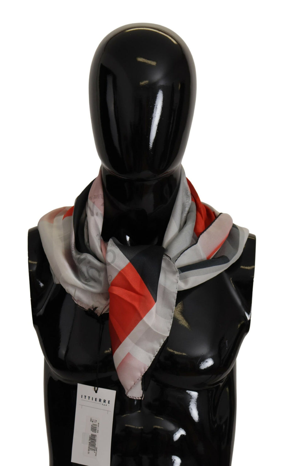 Costume National 100% Silk scarf in gray