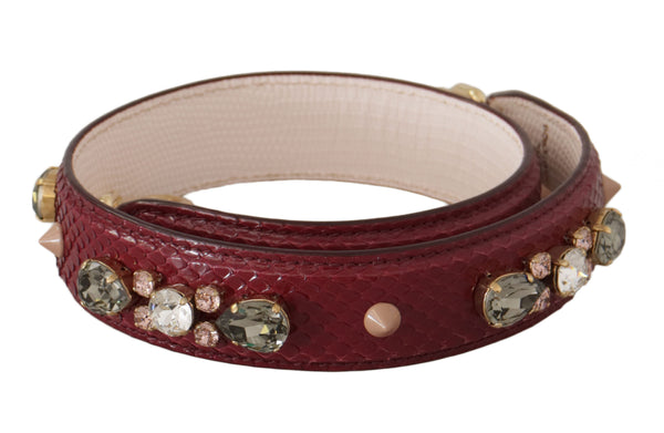 Dolce & Gabbana 100% Python Leather shoulder strap in red