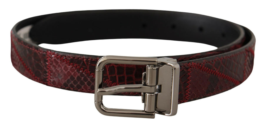 Dolce & Gabbana Python skin belt in red