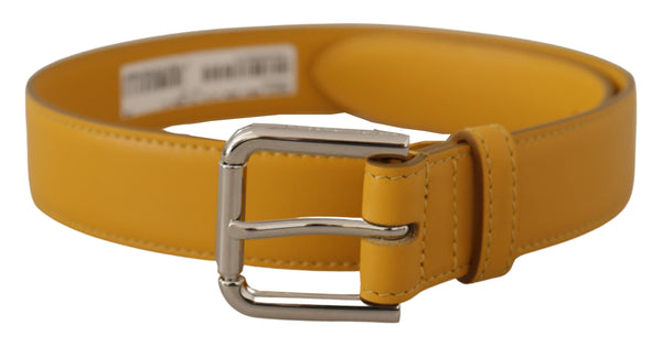 Dolce & Gabbana Leather belt in yellow