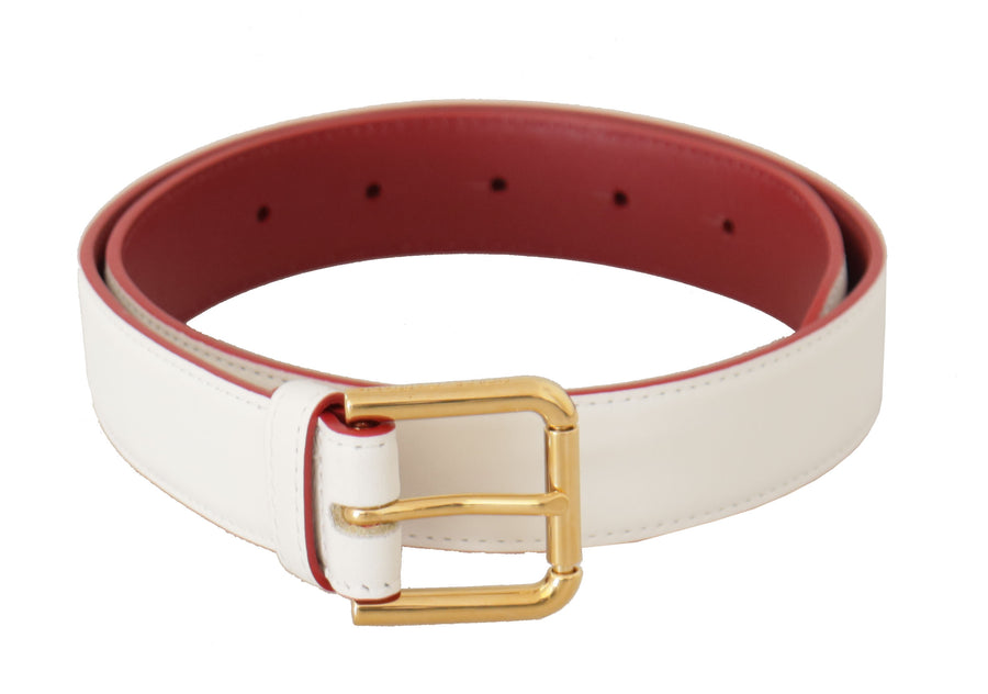 Dolce & Gabbana Leather belt in white