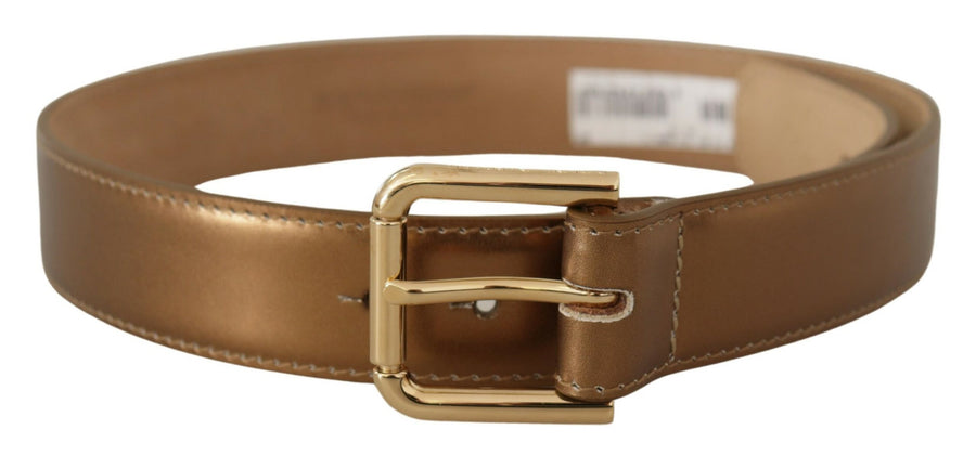 Dolce & Gabbana Leather belt in bronze