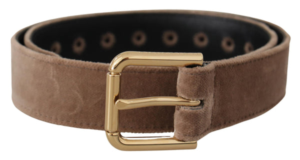Dolce & Gabbana Velvet belt in brown