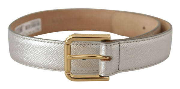 Dolce & Gabbana Leather belt in silver