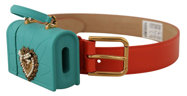 Dolce & Gabbana Leather belt in orange