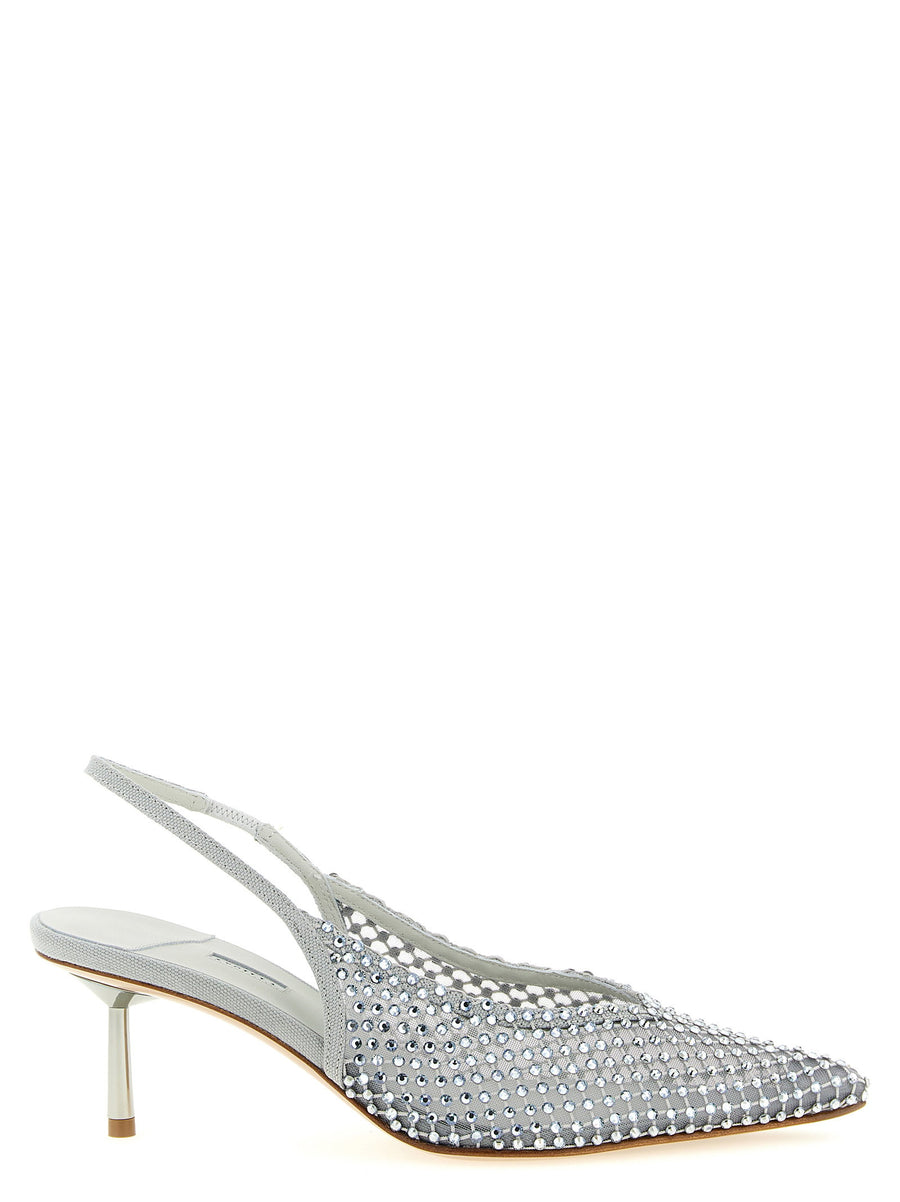 Le Silla Gilda Slingback Heel — Silver