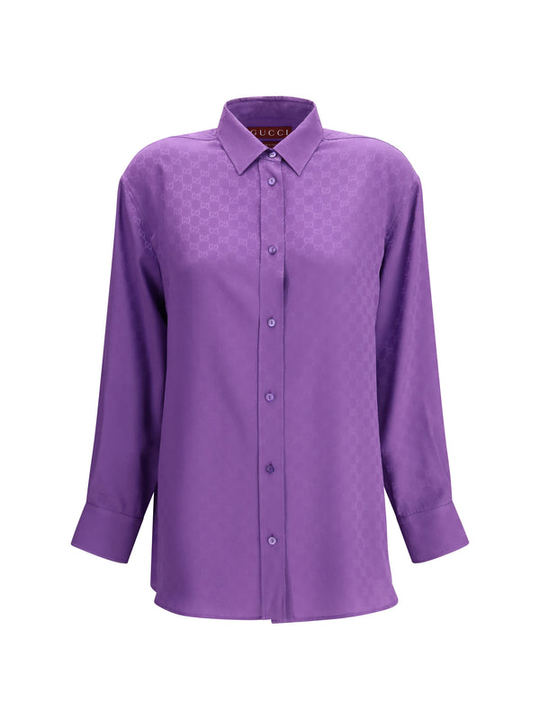Gucci 100% silk shirt in purple
