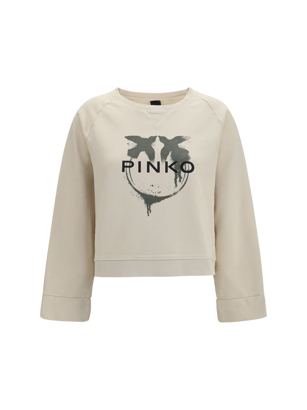 Pinko 100% Cotton sweatshirt in beige